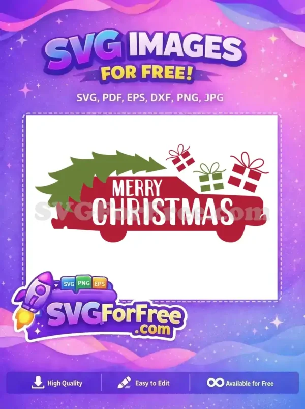 Free Christmas Tree Free Presents Merry Christmas Truck Free SVG Free Christmas Tree Free Presents Merry Christmas Truck Free SVG