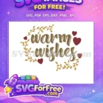 Free Warm Wishes Hearts Free Branch Design Free SVG - Instant Download