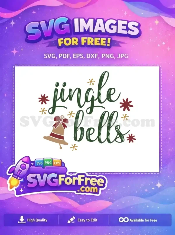 Free Jingle Bells Script Free Bell Decoration Christmas Free SVG