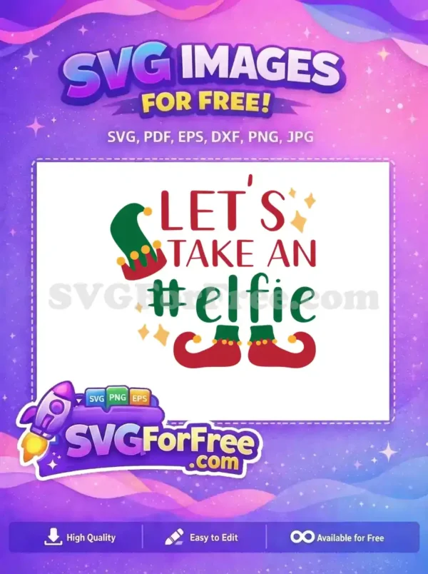Free Green Elf Hat Free Red Booties Elfie Free SVG