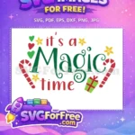 Free Candy Canes Hearts Free Magic Time Christmas Free SVG - Instant Download