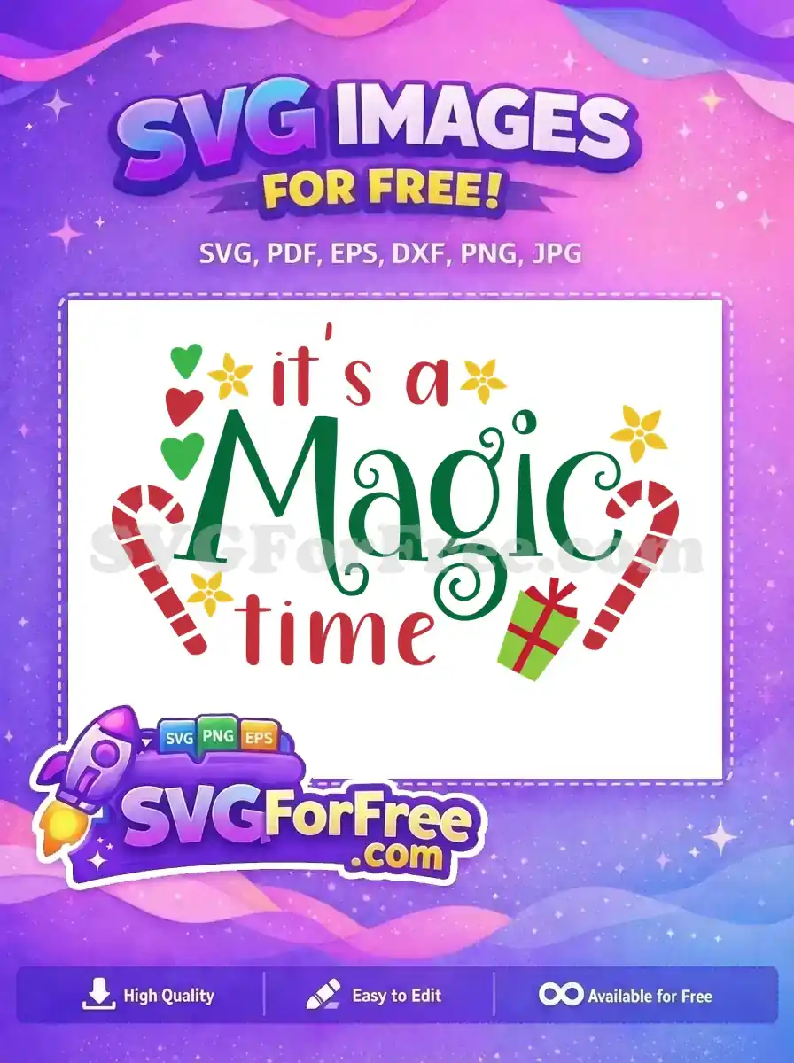 Free Candy Canes Hearts Free Magic Time Christmas Free SVG