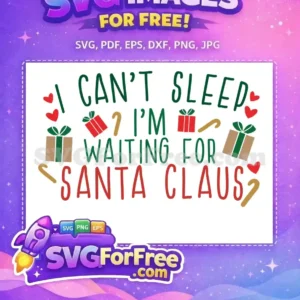 Free Candy Cane Free Gift Boxes Waiting Santa Claus Free SVG