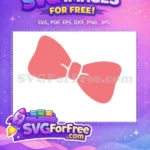 Free Coral Bow Free Ribbon Snowman Free SVG - Instant Download