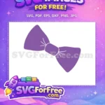 Free Purple Bow Tie Free Winter Accessory Snowman Design Free SVG - Instant Download
