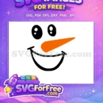 Free Black Eyes Free Carrot Nose Snowman Face Free SVG 2 - Instant Download