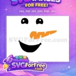 Free Black Eyes Free Carrot Nose Snowman Face Free SVG 3 - Instant Download