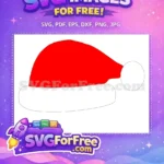 Free Red Santa Hat Free Fluffy Border Christmas Free SVG - Instant Download