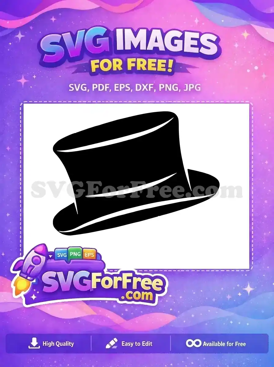Free Black Top Hat Free Snowman Accessory Winter Free SVG 2