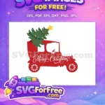 Free Red Truck Free Christmas Tree Merry Christmas Free SVG 11 - Instant Download