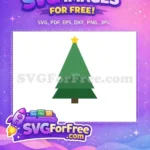 Free Green Tree Free Yellow Star Christmas Free SVG 3 - Instant Download