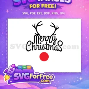 Free Black Antlers Free Merry Christmas Rudolph Free SVG Free Black Antlers Free Merry Christmas Rudolph Free SVG