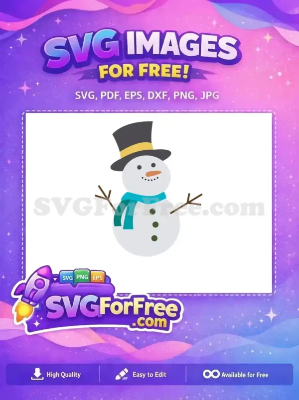 Free Button Nose Free Blue Scarf Frosty Free SVG
