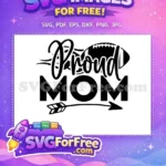 Free Proud Mom Free Arrow Design Soccer Free SVG - Instant Download
