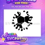 Free Splatter Ball Free Black White Soccer Free SVG - Instant Download