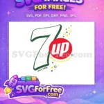 Free Green Number Seven Free Red Circle 7up Free SVG - Instant Download