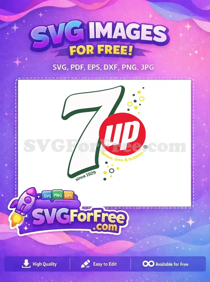 Free Green Number Seven Free Red Circle 7up Free SVG
