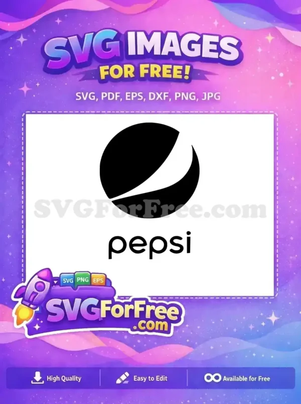 Free Black and White Free Soda Drink Pepsi Free SVG
