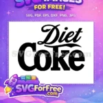Free Diet Classic Free Black Bold Soda Free SVG - Instant Download