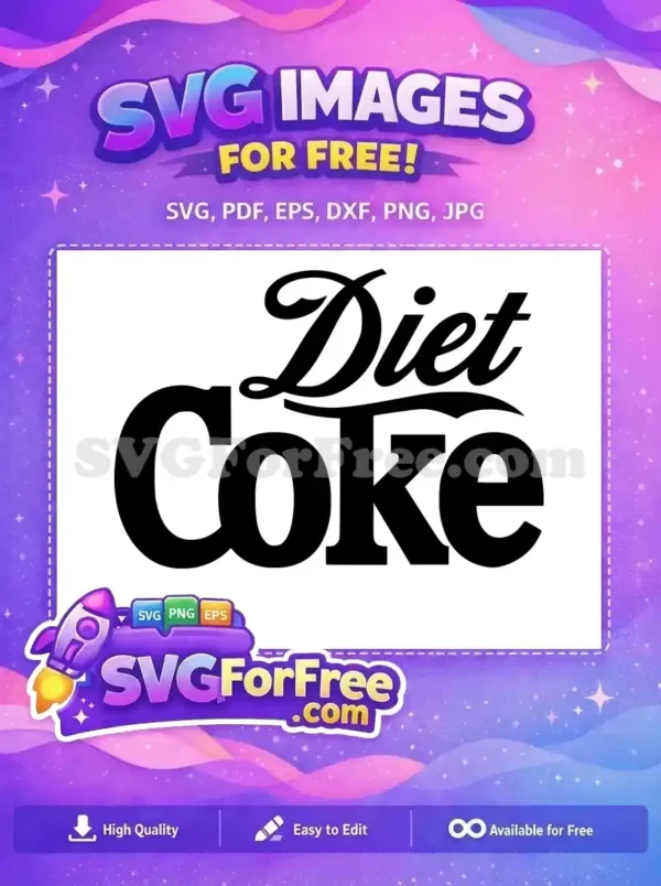 Free Diet Classic Free Black Bold Soda Free SVG