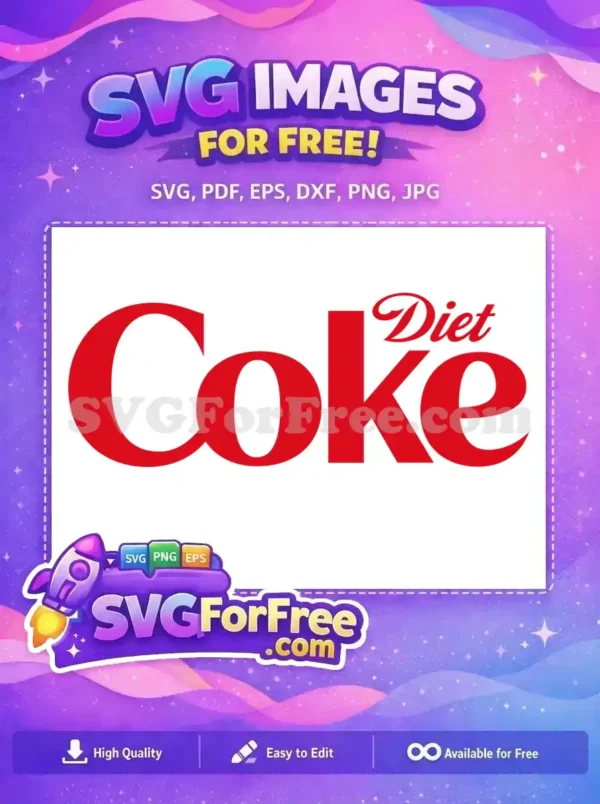 Free Red Diet Free Coke Logo Classic Free SVG