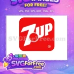 Free 7up White Logo Free Red Background Soda Free SVG - Instant Download