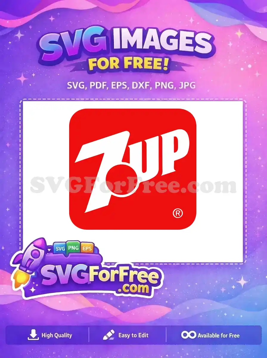Free 7up White Logo Free Red Background Soda Free SVG