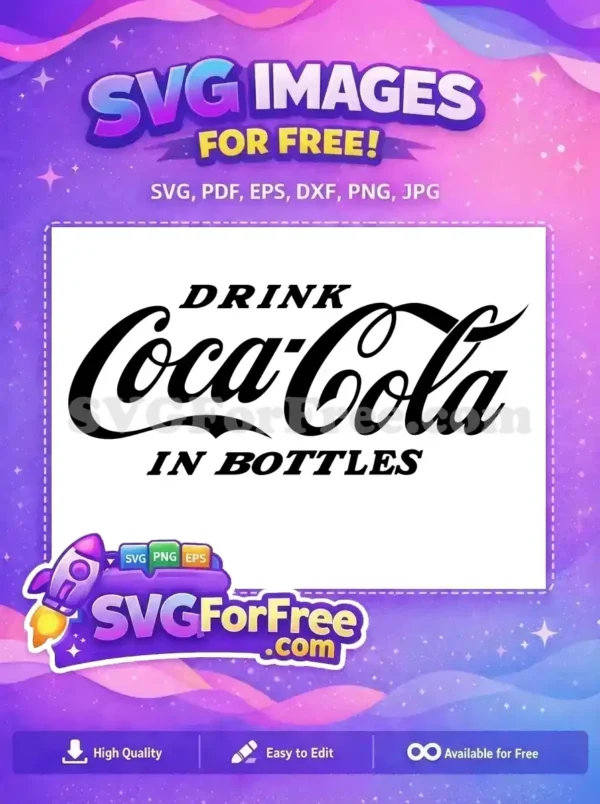 Free Drink Coca Cola Free In Bottles Classic Free SVG