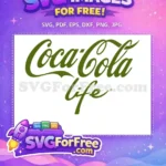 Free Olive Coca Cola Life Free Soda Free SVG - Instant Download