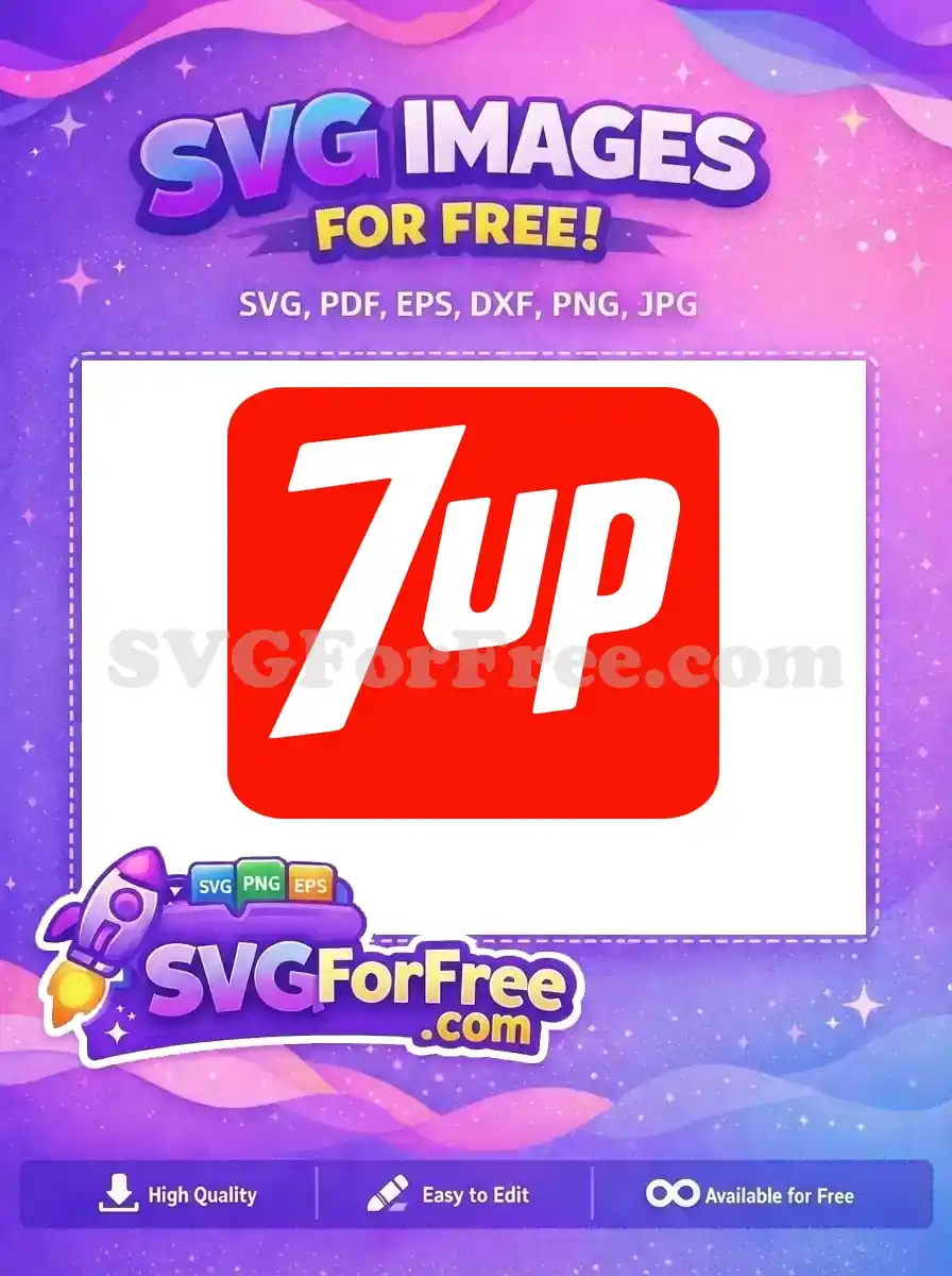 Free White 7up Logo Free Red Background Soda Free SVG