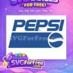 Free Blue Pepsi Logo Free Soda Brand Classic Free SVG - Instant Download