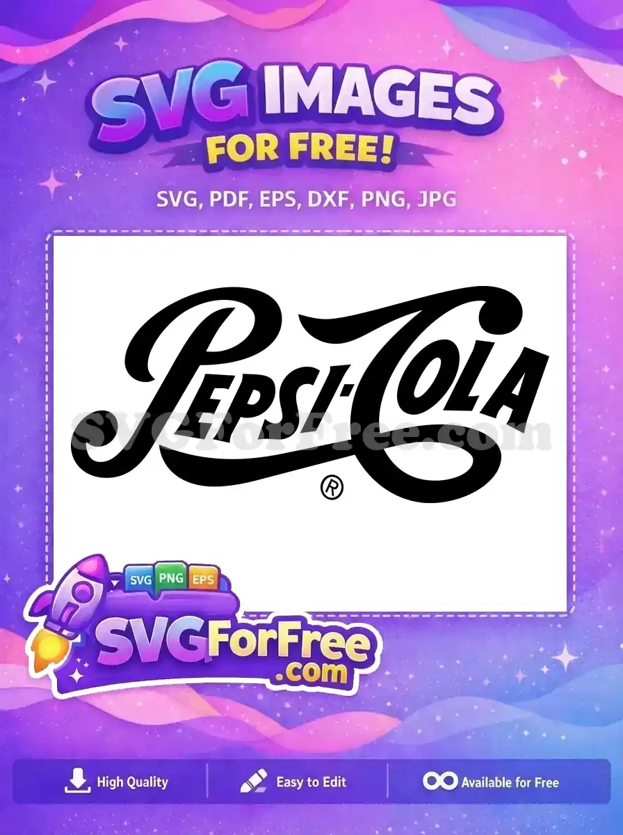 Free Pepsi Cola Logo Free Black Font Soda Free SVG