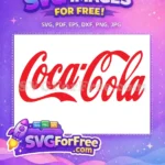 Free Classic Red Script Free Beverage CocaCola Free SVG - Instant Download