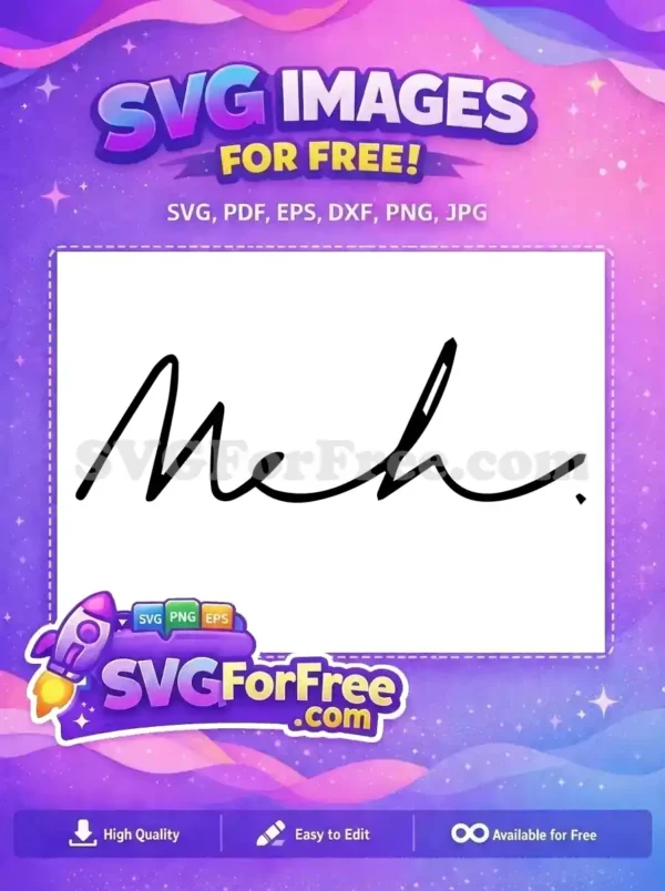 Free Meh Expression Free Calligraphy Design Soul Free SVG