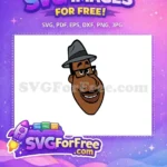 Free Smiling Face Free Gray Hat Soul Free SVG - Instant Download