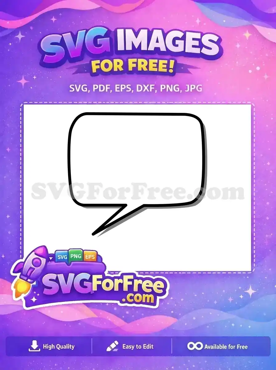 Free Rounded Corner Free Thick Outline Speech Free SVG