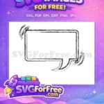 Free Brush Stroke Free Speech Bubble Cartoon Free SVG - Instant Download