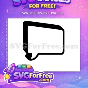 Free Black Outline Free Angled Speech Bubbles Free SVG