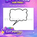 Free Rounded Edges Free Cloud Shape Speech Free SVG - Instant Download