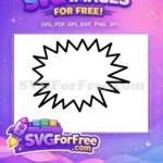 Free Jagged Edges Free Black Outline Speech Cartoon Free SVG - Instant Download