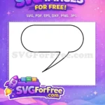 Free Simple Outline Free Comic Speech Bubbles Free SVG 2 - Instant Download