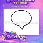 Free Simple Outline Free Speech Bubbles Free SVG - Instant Download