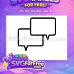 Free Dialogue Bubbles Free Rounded Corners Communication Free SVG - Instant Download