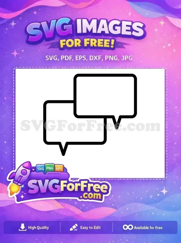 Free Dialogue Bubbles Free Rounded Corners Communication Free SVG