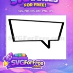Free Angled Edges Free Connector Tail Speech Free SVG - Instant Download