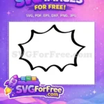 Free Jagged Burst Free Dialogue Black Outline Free SVG - Instant Download