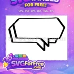 Free Simple Style Free Speech Bubbles Outline Free SVG - Instant Download