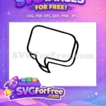 Free Isometric Speech Free Bubbles Outline Category 1 Free SVG - Instant Download