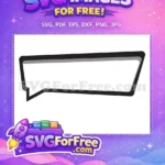 Free Angled Shape Free Gray Border Speech Free SVG - Instant Download