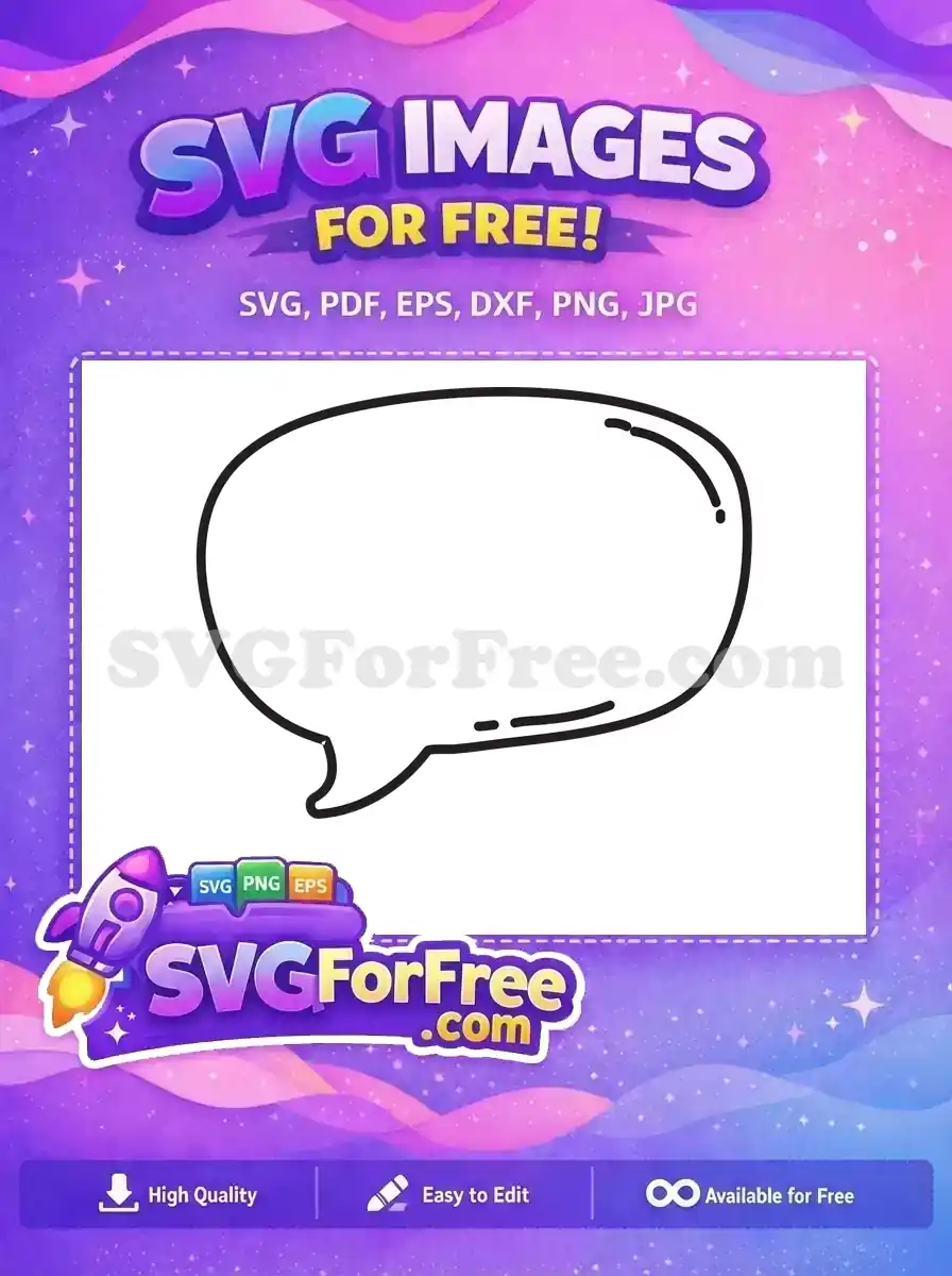 Free Simple Line Free Speech Bubbles Outlines Free SVG